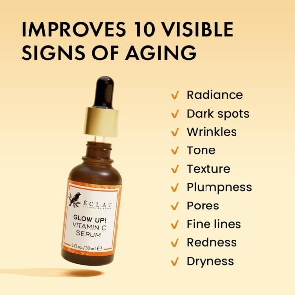71dZ39RJKIL._SL1500_ Eclat Skincare Vitamin C Face Serum - Skin Care for Dark Spots, Vitamin C Serum with Hyaluronic Acid, Ferulic Acid, & Vit E - Anti Aging and Skin Brightening, Pure Vit C Facial Care - 30 ml