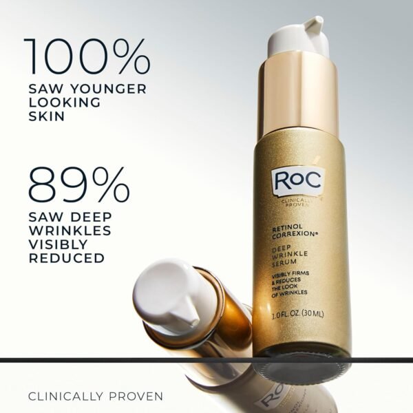 71fuC2yCJkL._SL1500_ RoC Retinol Correxion Deep Wrinkle Retinol Face Serum with Ascorbic Acid, Daily Anti-Aging Skin Care Treatment for Fine Lines, Dark Spots, Acne Scars, 1 Ounce (Packaging May Vary)
