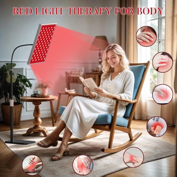 Red Light Therapy for Body: Infrared Light Therapy Panel Lamp with Stand, 660nm Deep Red and 850nm Near Infrared LED Device at Home for Face and Body