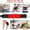Red Light Therapy for Body, Infrared Light Therapy for Shoulder Waist Muscle Pain Relief, Upgraded 3 in 1 Led Beads, 660nm Red Light &850nm Near Infrared Light Therapy Belt Wrap Timer Remote Control