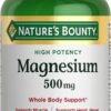 Nature's Bounty Magnesium Supplements - Magnesium 500 Mg Tablets for Bone & Muscle Health, 200 Count (Pack of 1)