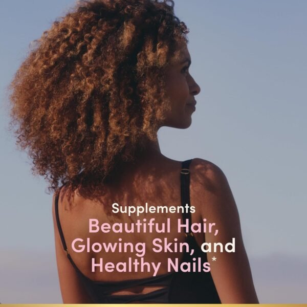 71n1CB6SMvL._AC_SL1500_ Nature's Bounty Advanced Hair, Skin & Nails, Argan-Infused Vitamin Supplement with Biotin and Hyaluronic Acid, 150 Rapid Release Softgels, 50 Total Servings