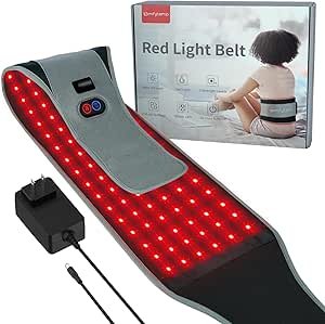 71qoQiezEUL.__AC_SX300_SY300_QL70_ML2_ Comfytemp Red Light Therapy Belt with 126 LEDs, Infrared Red Light Therapy for Body, 660nm & 850nm, 22W Light Wrap with Timer for Back Waist Belly Joint Muscle Pain Relief(Corded)
