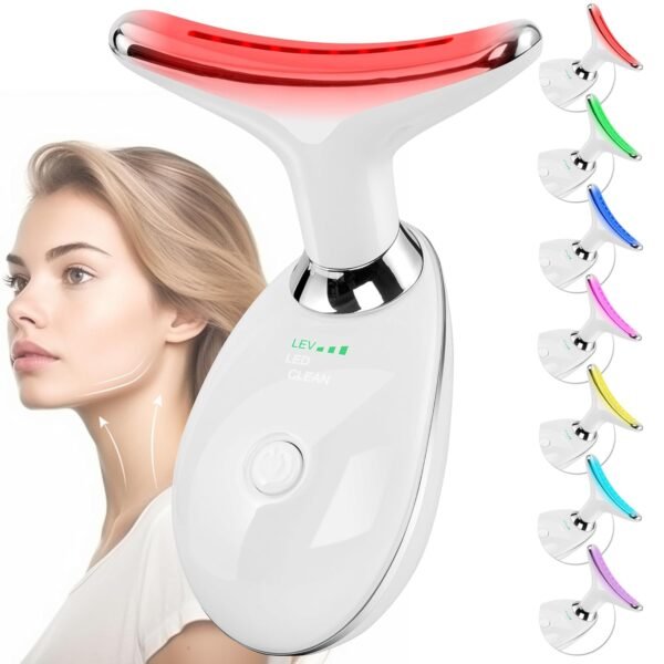 Facial Massager Red-Light-Therapy-for-Face and Neck, Face 𝖲 culpting Wand with 7 Color