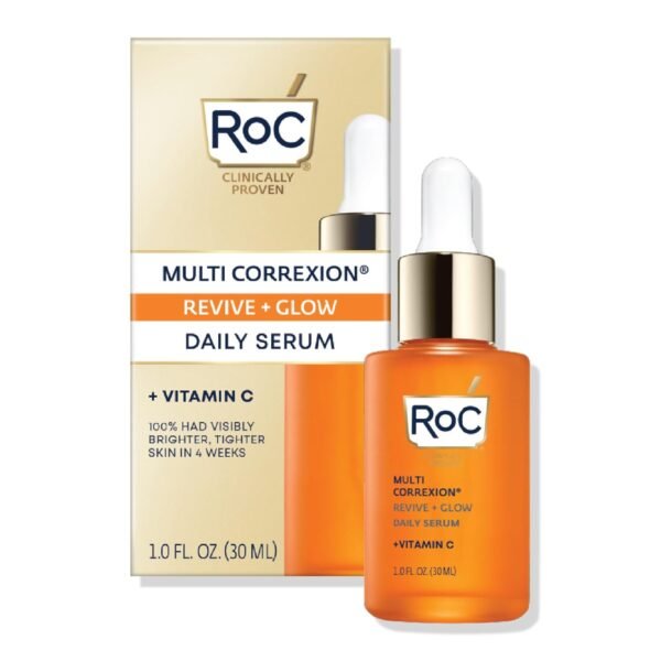 71uK8zLOVxL._SL1500_ RoC Multi Correxion Revive + Glow 10% Active Vitamin C Serum for Face, Daily Anti-Aging Wrinkle and Skin Tone Skin Care Treatment, Brightening Serum, 1 Fluid Ounce