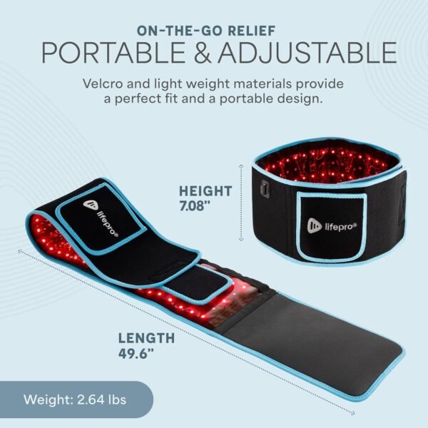 815QOgn5y5L._AC_SL1500_ LifePro Red Light Therapy Belt Review Portable Infrared Heating Pad for Pain Relief