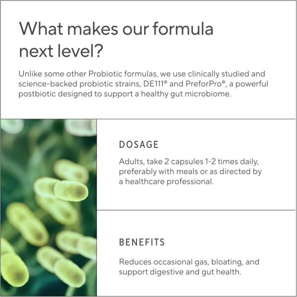 Premium 4-in-1 Probiotic Prebiotic, Postbiotic & Digestive Enzymes for Men & Women – Supports Gut, Digestion & Immunity –Complete Gut Health with Pre, Post, Probiotics & Digestive Enzymes–60 Capsules