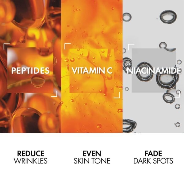 VICHY LiftActiv Peptide-C Anti Aging Moisturizer, Vitamin C Face Cream with Peptides, Anti Aging Wrinkle Cream, Skin Brightening, Paraben Free, 1.69 Fl Oz