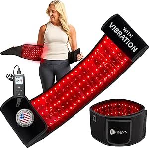 Lifepro Red Light Therapy Belt - 660nm & 850nm Near Infrared & Red Light Therapy for Body, Relaxing Muscle, Inflammation, Improve Circulation