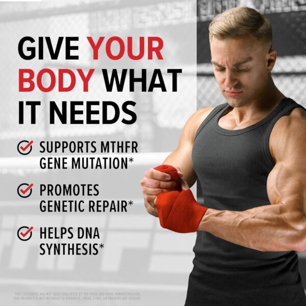 81MyKRwfA0L._AC_SL1500_ 10X Health 5-MTHF Methylfolate - Methylated Folate & Magnesium for Brain, Heart Health, DNA & Neurotransmitter Synthesis - Bioavailable Methyl Folate Supplement - Methylfolate Supplement 60 Capsules