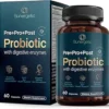 Premium 4-in-1 Probiotic Prebiotic, Postbiotic & Digestive Enzymes for Men & Women – Supports Gut, Digestion & Immunity –Complete Gut Health with Pre, Post, Probiotics & Digestive Enzymes–60 Capsules
