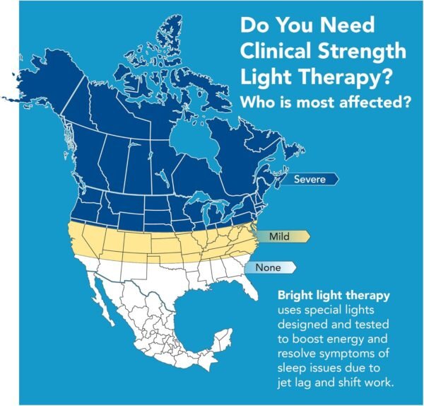 Carex Day-Light Sky Bright Sunlight Therapy Lamp, 10000 LUX Therapy Lamp at 12 Inches, LED Bright White Light with Adjustable Height and Brightness Levels for Mood, White