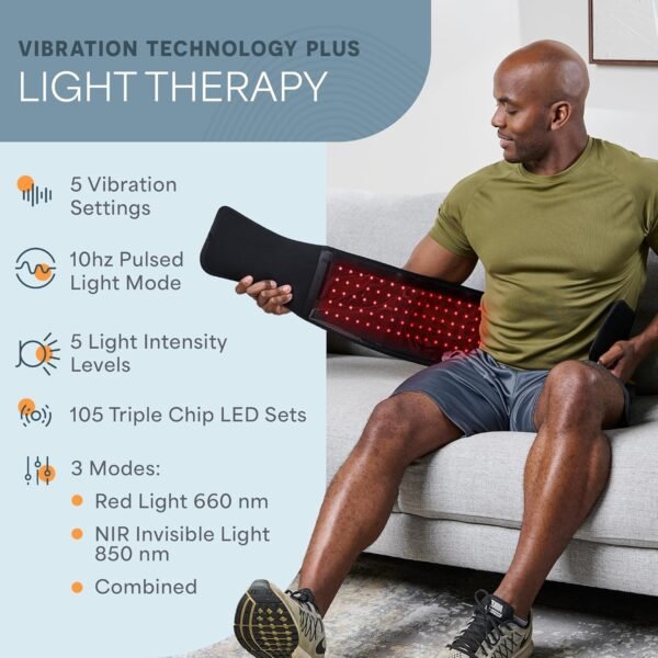 81xD0viy2L._AC_SL1500_ Lifepro Red Light Therapy Belt - 660nm & 850nm Near Infrared & Red Light Therapy for Body, Relaxing Muscle, Inflammation, Improve Circulation