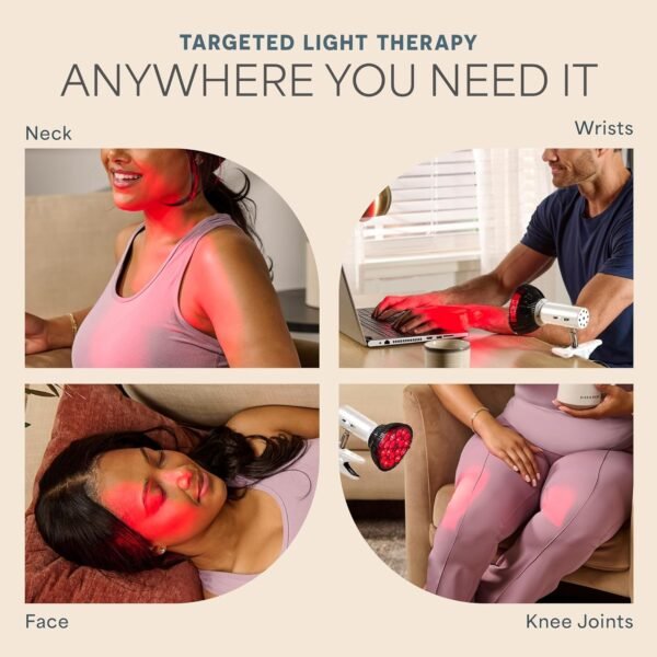 81xVo479uzL._AC_SL1500_ LifePro InfraGlow NIR & Red Light Therapy Lamp, Infrared Red Light Bulb with 18 LEDs & Clip-On Design, at-Home Therapy for Body, Chronic Pain Relief, Skin Wellness & Recovery