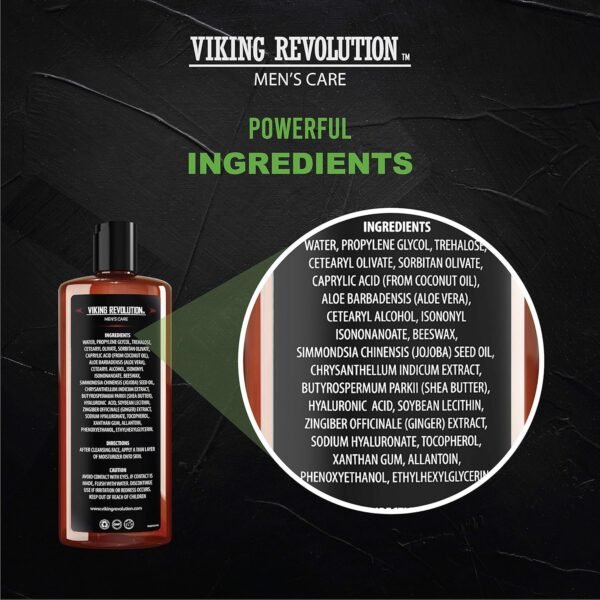Viking Revolution - Natural Moisturizer Cream for Skincare, Anti Wrinkle & Anti Aging Facial Cream/Lotion, Mens Face Care